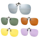 Metall-Clip-Polarisierte Sonnenbrille Praktische randlose Flip-up-Sonnenbrille für Korrektionsbrillen UV400 Polygonale Gläser