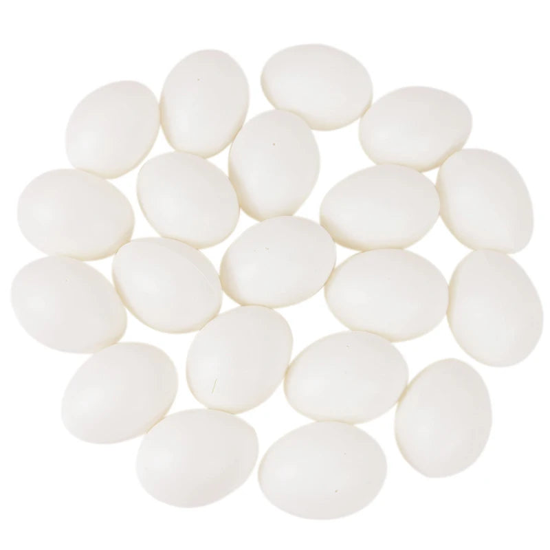 10/20PCS Plastic Fake Egg Easter Hens Hatch Nest Eggs DIY Painting Craft Kids Educational Toy Gift 2024 Spring Home Decoration