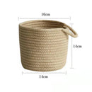 Cotton Rope Woven Storage Basket, Small Laundry Baskets, Desktop Sundries, Keys, Toys, Snacks Organizer Box, Ins Hanging, 12x15x