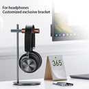 Aluminium Alloy Desk Earphone Stand Non-Slip Gaming Headset Stand Rack Detachable for Apple Vision Pro/Airpods Max/HyperX/Beats