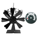 6leaf fireplace fan,winter warm home efficient heat distribution Winter fireplace fan Hot blast stove fan ecological quiet black