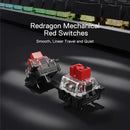Redragon K556 PRO Upgraded Wireless RGB Gaming BT/2.4Ghz Tri-Mode Mechanical Hot-Swap Linear Quiet Red Switch Keyboard