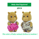 Easter Bunny 1:12 2pcs Furniture Simulation Forest Animal Baby Toy Rabbit Family Dollhouse Character Collection Toys 4.5cm Set