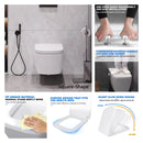 Toilet Seat Lid Toilet Seat Cover Soft Close White Toilet Seat Wc Quiet-Close Lid Easy Cleaning Quick Release,Anti Slam