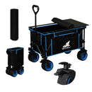 Foldable Wagon Garden Cart with Removable Tray Wheels Large Capacity Transport Cart for Picnic Beach Camping  Shopping
