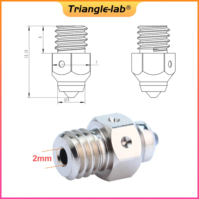 Trianglelab ZS MK8 Nozzle for 3D printers hotend 1.75MM Filament J-head cr10 heat block ender3 hotend m6 Thread