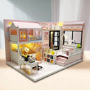 DIY Wooden Princess Room Casa Doll Houses Miniature Building Kits with Furniture Light Dollhouse Toys for Adults Birthday Gifts