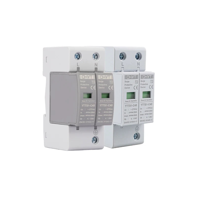 ICHYTI YTTS1-C40 SPD AC 2P 275V 20~40KA Surge Protector Lightning Protection Surge Arrester Surge Protective Device