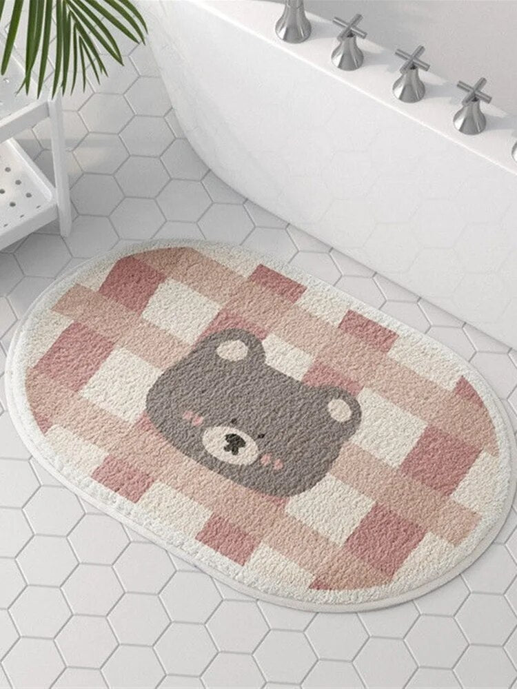 1pc Bath Mat Doormat Absorbent Carpets Entrance Mats Balcony Porch Area Rugs Living Room Bathroom Floor Mat For Tapis Shower