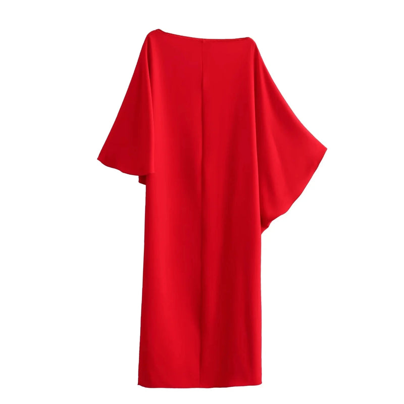 TRAF Asymmetric White Woman Blouse Cape Red Long Blouse For Women Streetwear Beach Elegant Blouses Summer Loose Blouses Woman