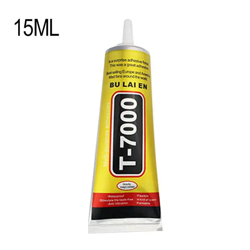 15/50ML T7000 Black Contact Cellphone Tablet Repair Adhesive T-7000 Electronic Components Glue With Applicator Tip