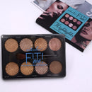 12 Farben Matte Kontur-Make-up-Palette Gesichts-Foundation Weiß Braun Damen-Kosmetik Leicht zu verblenden Dauerhaft Natürlicher Wasserdicht