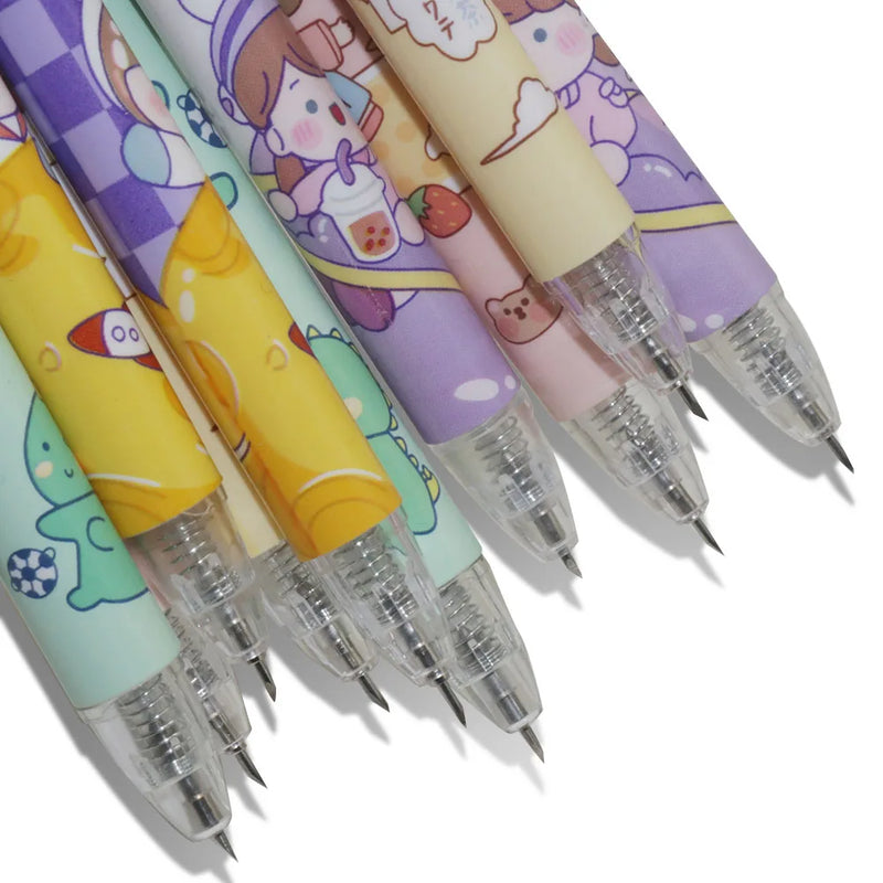 5Pc Press Knife Pens Cartoon Bear Art Utility Knife Pen Knife Paper Cutting Tool Craft Tools Precision Sticker Cutter Pen Knives