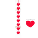 3M Red Love Heart Felt Garlands for Valentine's Day Wedding Heart Hanging Banner Birthday Bridal Shower Party Home Decoration