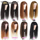 28 Zoll lange Afro Kinky Curly Headband Perücken Synthetische Ice Headband Perücke für schwarze Frauen Ombre Curly Wave Perücke Biofaserhaar