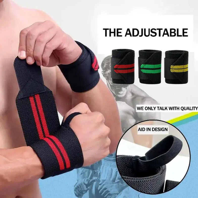 1PCS Fitness Wristbands Adjustable Weightlifting Elastic Training Strength Support Wrist Protector Sports Wristband Compres R4P5