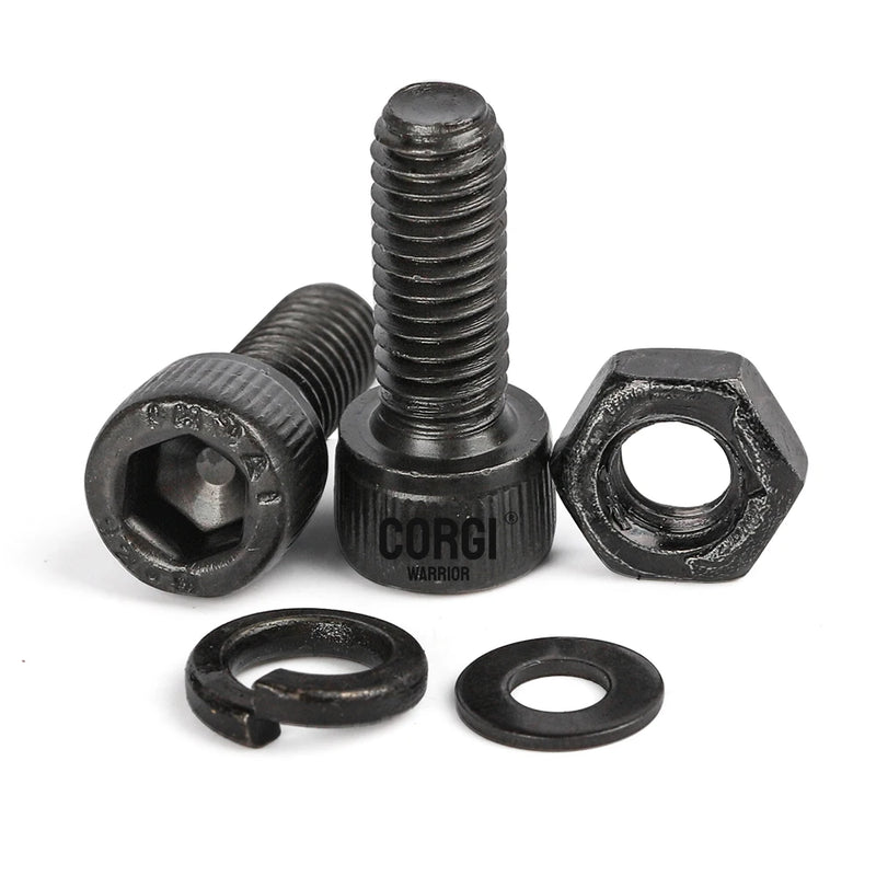 1080 Black 12.9 Hex Socket Head Cap Screws Assortment Kit M2 M2.5 M3 M4 M5 M6 M8 M10 Carbon Steel DIN912 Screw Nuts Tool Box