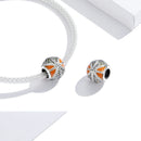 BISAER 925 Sterling Silver Ball Series Charm Football Volleyball Tennis Basketball Dumbbel Pendant Fit Bracelet DIY Fine Jewelry