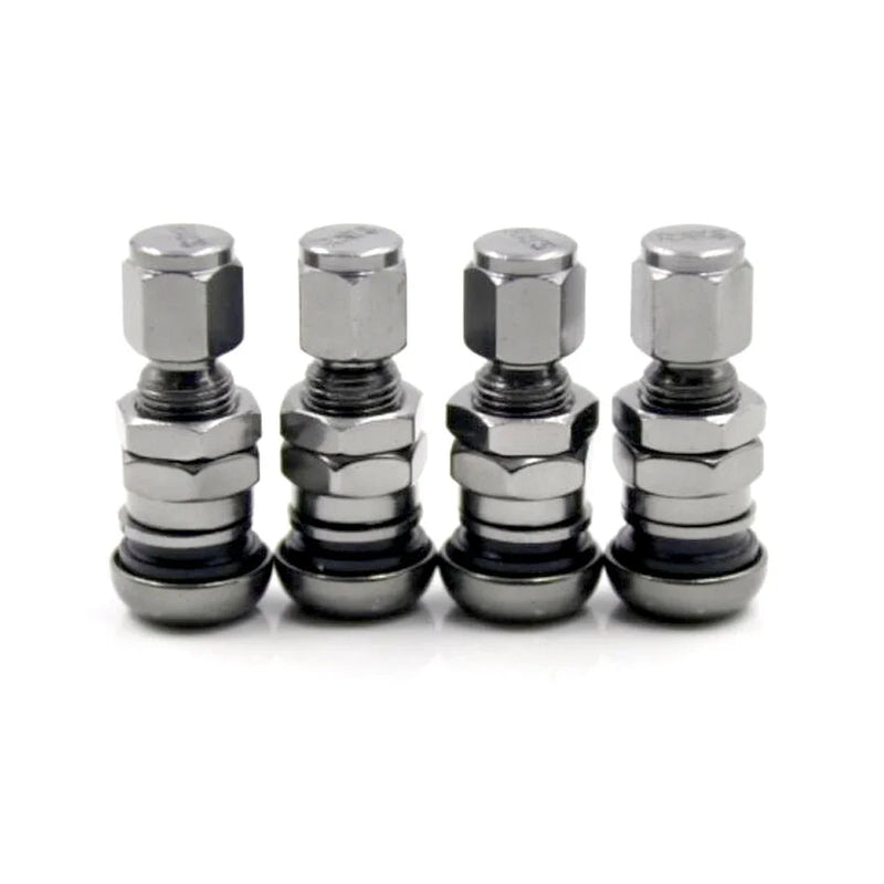 TQQTQQ 4Pcs/Set Car Truck Motorcycle Valve Short Stems Metal Bolt Tire Valve Stem Kit with Dust Cap Car Accessories