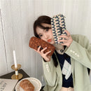 Cute Floral Corduroy Pencil Case Small Cosmetic Lipstick Travel Portable Storage Bag Stationery Pen Makeup Bag Handbag Organizer
