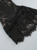 The Lace Hour | Strapless Lace-Panel Sheath Mini Dress