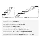 VEVOR Dog Stair for Cars Wide 4-step Dog Car Steps Folding Portable Pet Steps Lightweight Aluminum for Car SUV and Truck 150 lbs