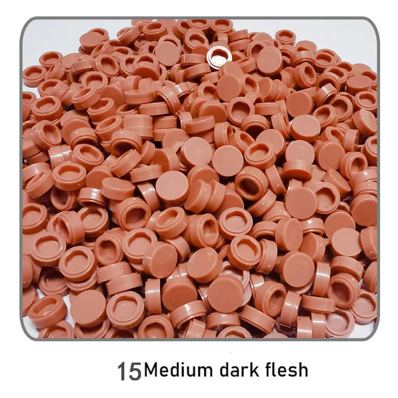 1000pcs DIY Pixel Art Bricks1x1 Round Tile Building Blocks Compatible with 98138 Anime Figure Assemble Toys Gift for Children