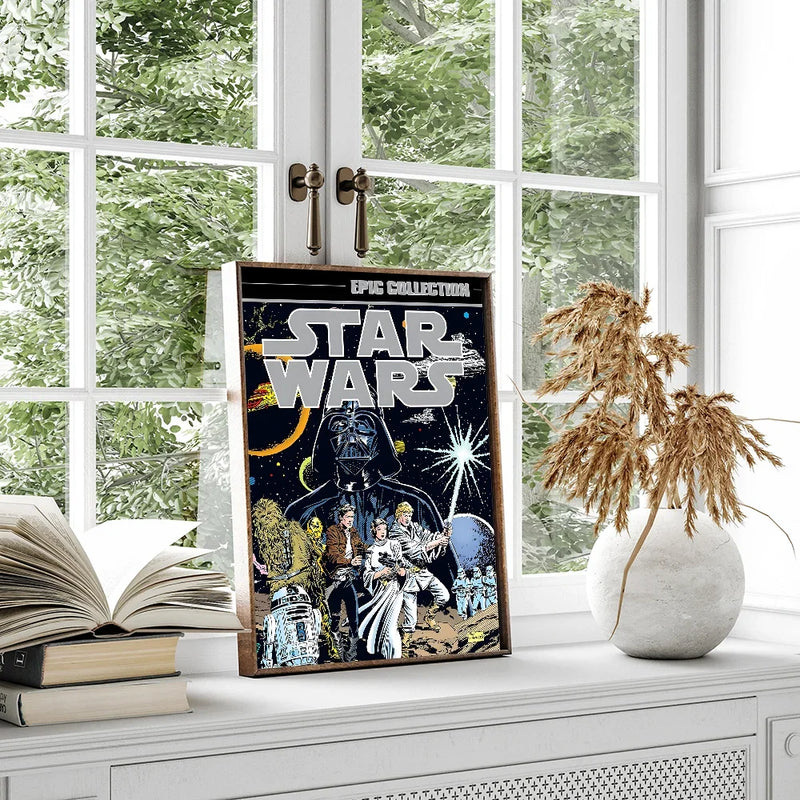 Star Anime War-s Anime Posters Sticky HD Quality Wall Art Retro Posters for Home Kawaii Room Decor