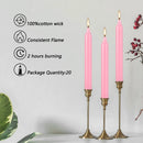 20 Pieces of 4英寸 Pink Wax, Drip-Free, Smoke-Free, Fragrance-Free, Home Dinner Candles, Hand-Pulled, High-Quality, Suitable for Church, Family, Wedding, Party, Seasonal Celebrations, Emergency Situations and Home Decoratio
