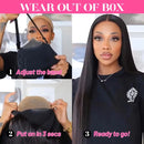 30 40 Inches Human Hair Ready To Wear Pre-Cut Lace Wear And Go Glueless Wigs Straight 13x4 Lace Front Human Hair Wig For Women