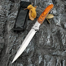 The Timber Edge | 12-Inch Stainless Steel Folding EDC Knife with Walnut Handle
