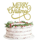 1Pc Red/Gold Merry Christmas Cake Topper, Winter Wonderland Theme Birthday Wedding Party Cake Decoration Supplies