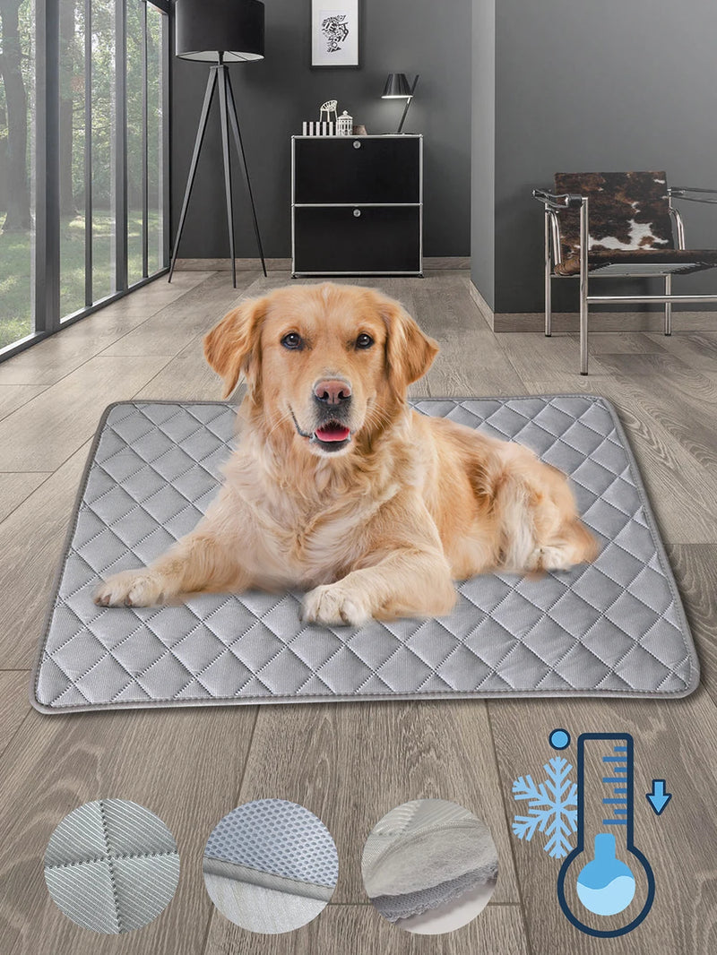 Dog Ice Silk Pad Pet Cooling Mat Pet Mulitple Use Pet Mat Bed For Cat Washable Dog Bed Breathable Cool Pad Cat Summer Blanket