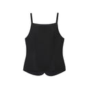 HH Summer Women Solid Square Collar Single Breasted Vest-style Sleeveless Top+High Waist Zipper Side Pocket Mini Shorts Suit
