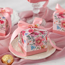 12/30 Pcs Plant Flower Candy Box Beauty Biscuit Accompanying  Paper Boxes Suitable for Wedding Birthday Valentine's Day
