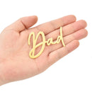 Acrylic Gold Dad Cake Topper Best  Happy Birthday    Father's Day Baking  Decoration Party Supplies