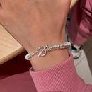 Foxanry Unregelmäßiges geometrisches Armband mit Perlen und Knebelverschluss für Damen, Paare, neue Mode, klassischer Punk, Hip Hop, Party, Schmuckgeschenke