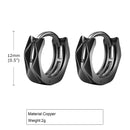 Vnox Mens Small Hoops Earrings, Geometric Rhombus Surface Huggies, Anti Allergy Stainless Steel Boys Streetwear Jewelry