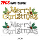 New Merry Christmas Letter Hanging Sign Xmas Tree Door Window Pendant Listing Ornaments New Year Party Home Decoration Supplies