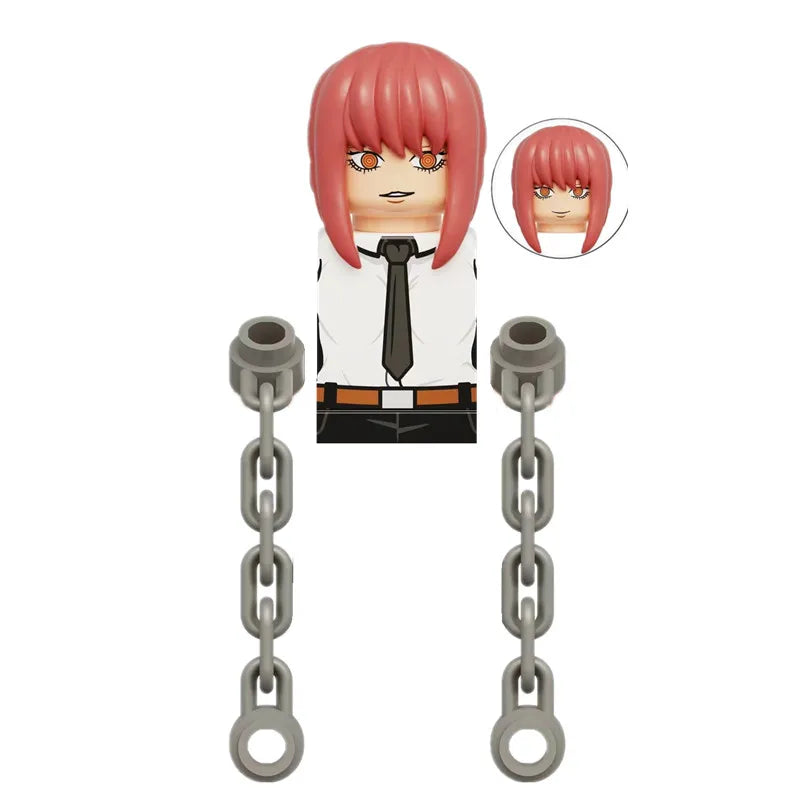 Chainsaws Man Denji Pochita Makima Power Movies Anime Building Blocks Mini Action Figures Bricks DIY Toys gifts for Children