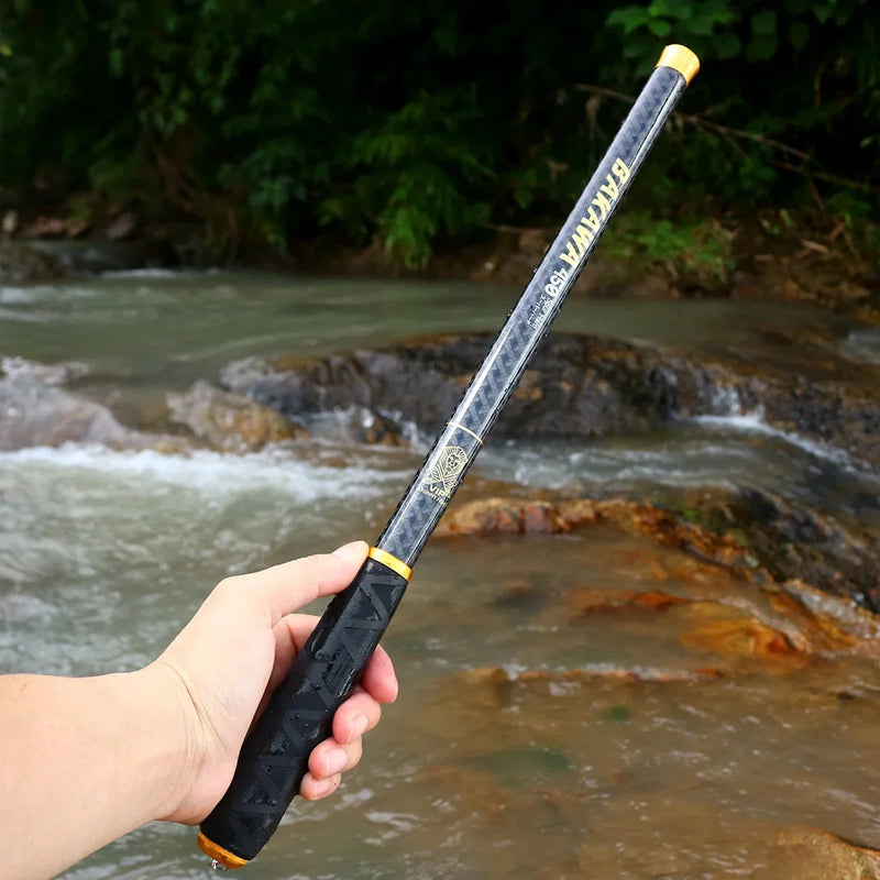 BAKAWA Telescopic Fishing Rod Carbon Fiber Fiber Ultralight 2.7M 3.6M 4.5M 5.4M 6.3M 7.2M Stream Feeder Pole Freshwater Tackle