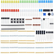 Neues Elektronik-Basispaket für Arduino UNO MEGA2560 Raspberry Pi mit LED-Summer-Kondensator-Widerstand