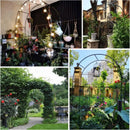 7.9FT Garden Arch Trellis Arched Balloon Climbing Plant Metal Tubular Archway