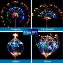 Solar LED Feuerwerk Lichterkette Outdoor Garten Deko Rasenwegbeleuchtung für Terrasse Hof Party Weihnachten Hochzeit Deko