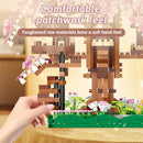 Building block toy pink cherry blossom treehouse rainbow treehouse building block children's parent-child assembly toy