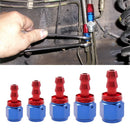 4pcs/set High Adaptability Tube Hose End For Universal Accessories And Aluminum Alloy Is Sturdy Red and blue AN4 0 degree