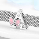 2021 New Arrival Sparkling 925 Sterling Silver Round Clear CZ Clips Beads for Jewelry Making Fit Reflexions Charm Bracelet