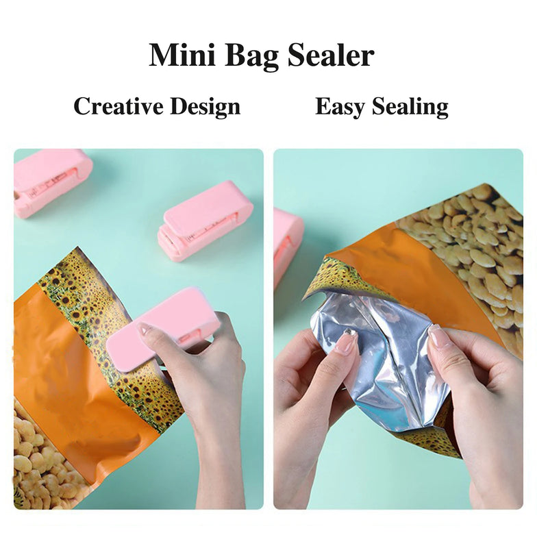 Portable Bag Heat Sealer Plastic Chip Bag Sealing Storage Mini Sealing Machine Handy Sticker Seal Without Battery Kitchen Gadget