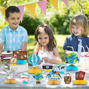 12Pcs Travel Themed Honeycomb Party Centerpieces Kids Favor Photo Props Traveling Around The World Voyage Table Toppers Decor