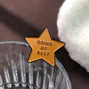 Doing My Best Star Enamel Pin Custom Gold Color Metal Badge Brooch Backpacks Shirt Lapel Jewelry Accessories Friend Kid Gifts